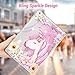 iPad 9.7 Case（2018/2017），2 in 1 Bling Quicksand Moving TPU Silicone Anti-Drop Shockproof Protection Against Scratches Soft Leather Case for iPad Air 2, iPad Air - Flower Unicorn