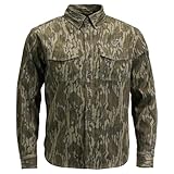 BLOCKER OUTDOORS Lightweight Finisher Turkey Hunting Button-Up Shirt (US, Alpha, Large, Regular, Regular, MO Bottomland Original)