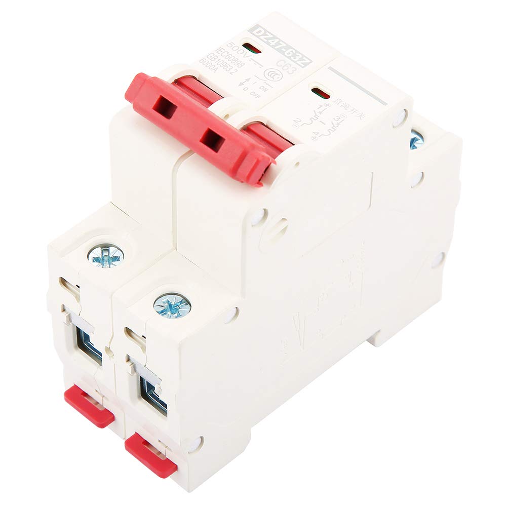 63A DC wyłącznik 2P MCB wyłącznik nadprądowy 6kA 500V DZ47-63Z-2P