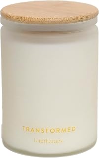 Lifetherapy Transformed Large Soy Candle - Inspiring Scent, Natural Soy Wax, Clean 75 Hour Burn, Long Lasting Aroma, 10 Ounce