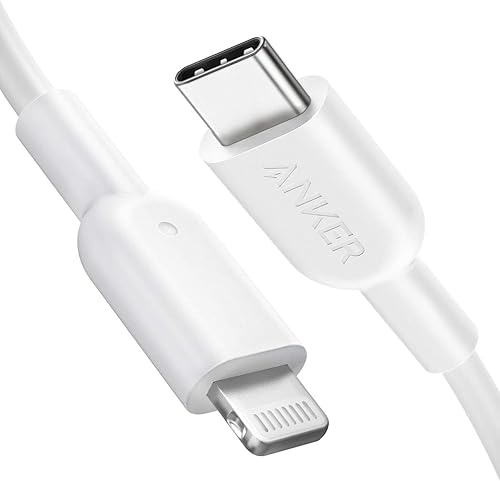 Anker Cable USB C a Lightning, certificado MFi 321 (3 pies, blanco) para iPhone 13 Pro 12 Pro Max 12 11 X XS, AirPods Pro, soporta entrega de