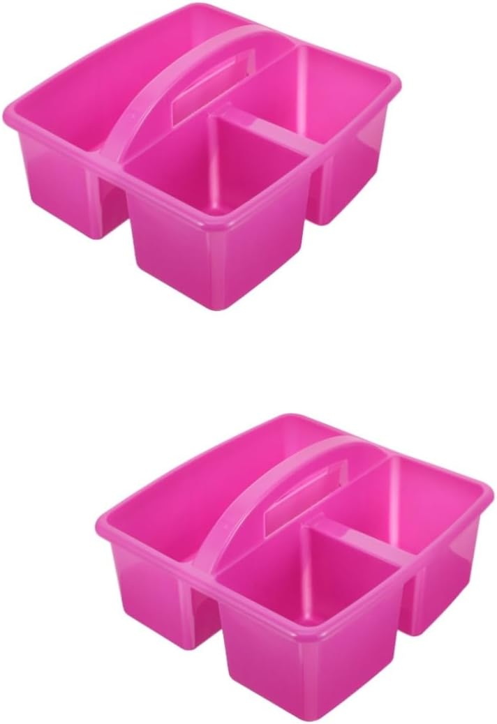 GLEAVI 2pcs Portable Cleaning Tool Storage Box Handle Desktop Organizer for Home Kitchen Multi-purpose Basket for Office Supplies Cleaning Supplies and Items