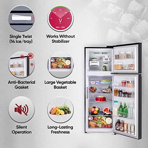 Image of LG 343 L 3 Star Frost-Free Smart Inverter Compressor Wi-Fi Double Door Refrigerator Appliance (GL-T382TESX, Ebony Steel, Convertible With Door Cooling+, 2023 Model)