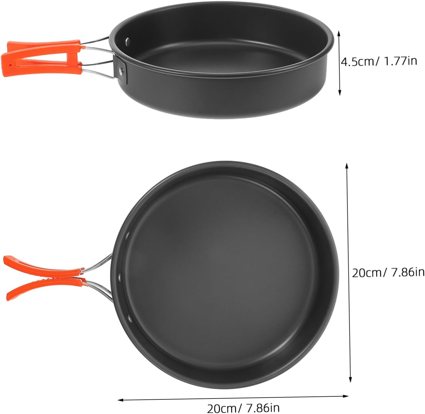 KICHOUSE Aluminum Alloy Camping Frying Pan Lightweight Nonstick Cookware for Outdoor Cooking for Hiking Picnics and Camping Trips Ergonomic Handle for Easy Grip