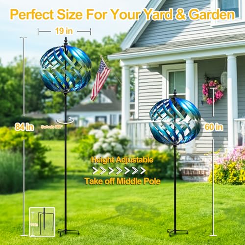 Limehill MC1014 Wind Spinner For Yard And Garden - Large Metal Kinetic Wind Sculptures thumb #3