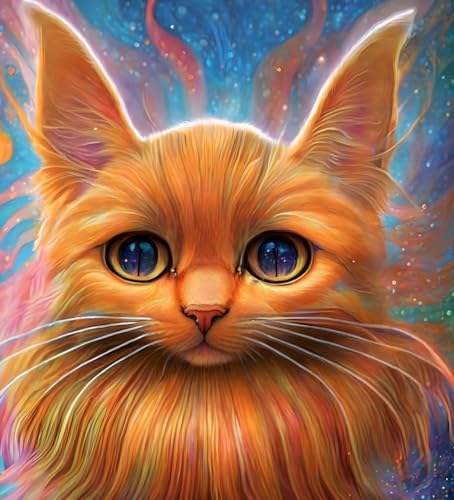 Portrait d'un chat sur affiche sur toile SERENDIPITP art mural haut de gamme 58 x 90 cm