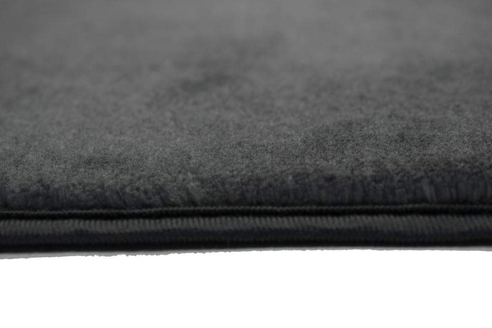 CARPETIA Set di Tappetini da Bagno 2 pezzi - lavabili e antiscivolo - in antracite, dimensione 50x60cm + 60x100 cm