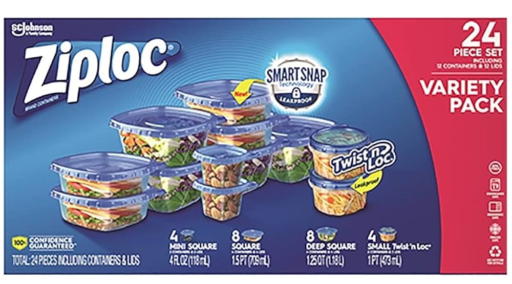 ジップロック　バラエティパック　コンテナ　24pack・19pack 楽天市場】ジップロック コンテナ 24個の通販