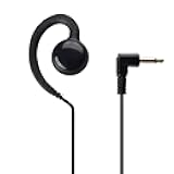 UAYESOK 3.5mm Receive/Listen Only Earpiece, C Shape Police Security Speaker Mic Headset with 3.5mm Audio Jacks for Ham Radio Walkie Talkie