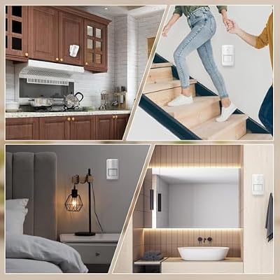 ASOFTY 2 Pack Motion Sensor Switch with Outlet, PIR Wireless Motion Sensor Plug with Light Sensor, Adjustable Sensitivity, IP54 Waterproof, Auto Activated Lights and Devices for Indoor/Outdoor