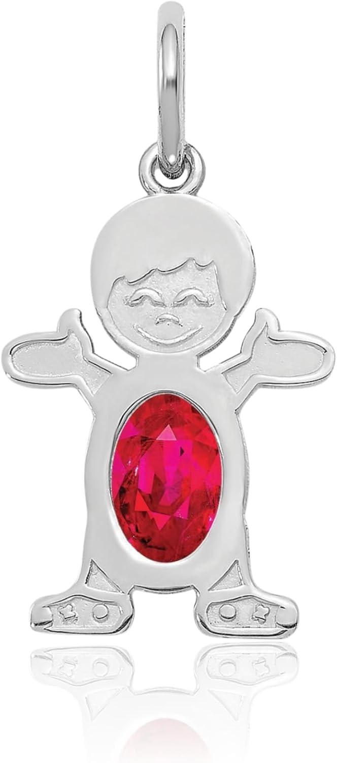IceCarats 14K Solid White Gold 0.63 carat Red Ruby Medium Pendant Necklace 21mm 7/8 inch Oval Cut, Natural, Prong Set For Her
