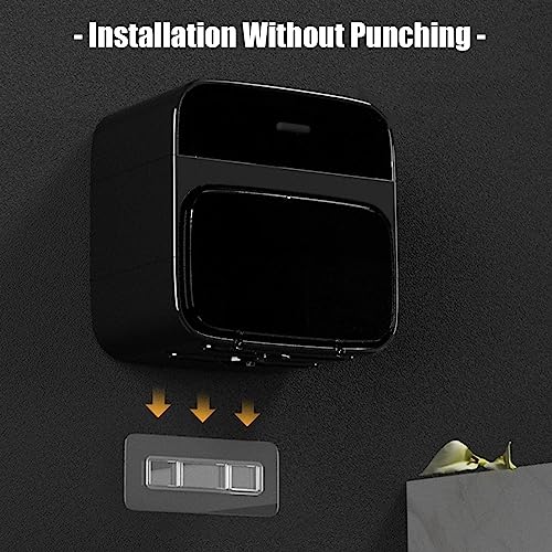 Suporte para papel higiênico para banheiro, caixa de tecido impermeável montada na parede, suporte p