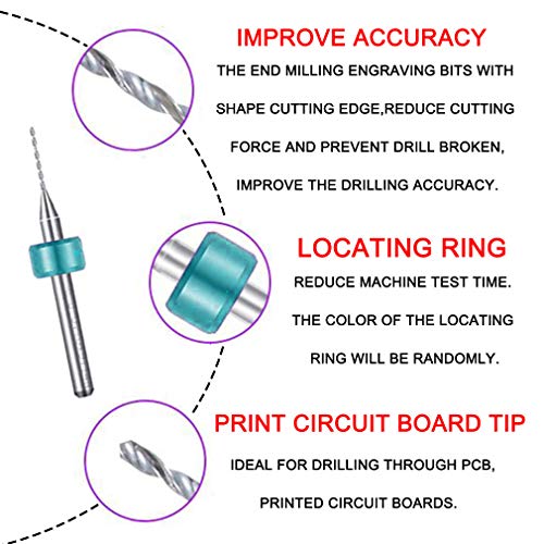Micro Drill Bits - 10Pcs 0.3Mm To 1.2 Mm Tungsten Carbide Pcb Print Circuit Board Tip Rotary Tool Jewelry Cnc Engraving Drill Bits Set For Pcb Circuit Board, Dremel Pcb Jewelry Making (0.3-1.2Mm) #TOP3