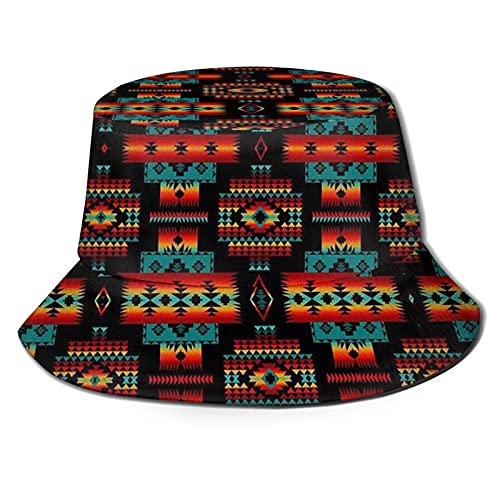 Unisex Native American Headdress Bucket Hat Unisex Sun Hat Summer Packable Fisherman Hats #TOP26