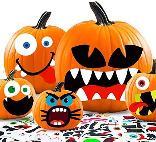 JYUYNY Halloween Kürbis Sticker Deko, 35 Lustige und Klassische Kürbisausdrücke Aufkleber Trick Or Treat Aufkleber Party Gefälligkeiten für Halloween Kürbis Festival Party Dekorati