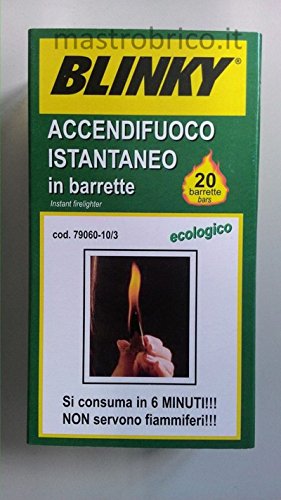 ACCENDIFUOCO ISTANTANEO IN BARRETTE - conf 20 bars PER BARBECUES-CAMINETTI-STUFE