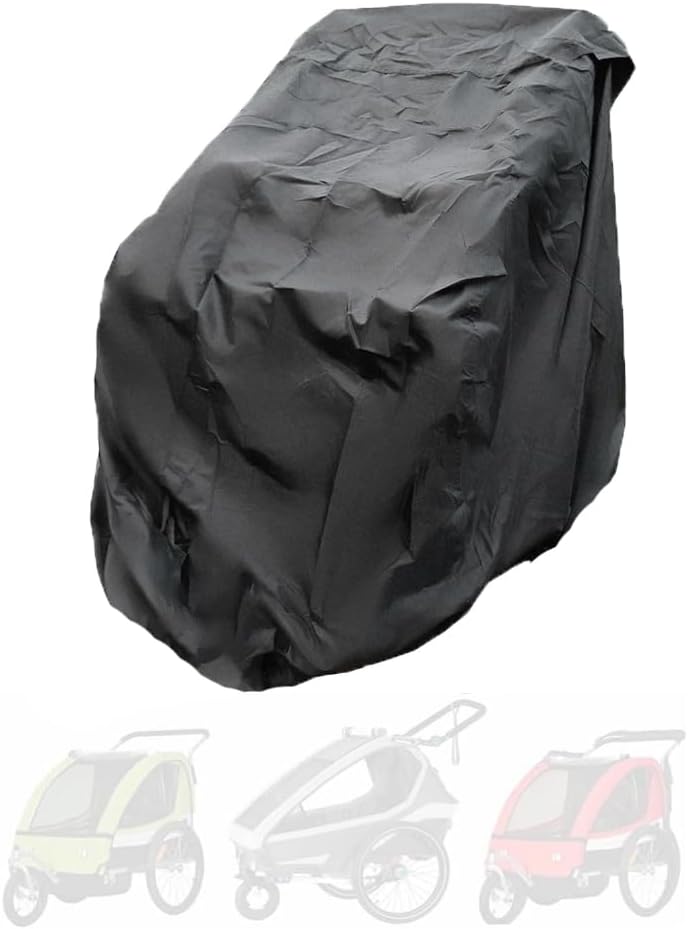 Bicycle Trailer Cover 55x 33x 39 inch Waterpoof Dustproof Doggie Bike Trailer/Stroller Cover Weather Resistant Bike Trailer Protection Cover for Outdoor