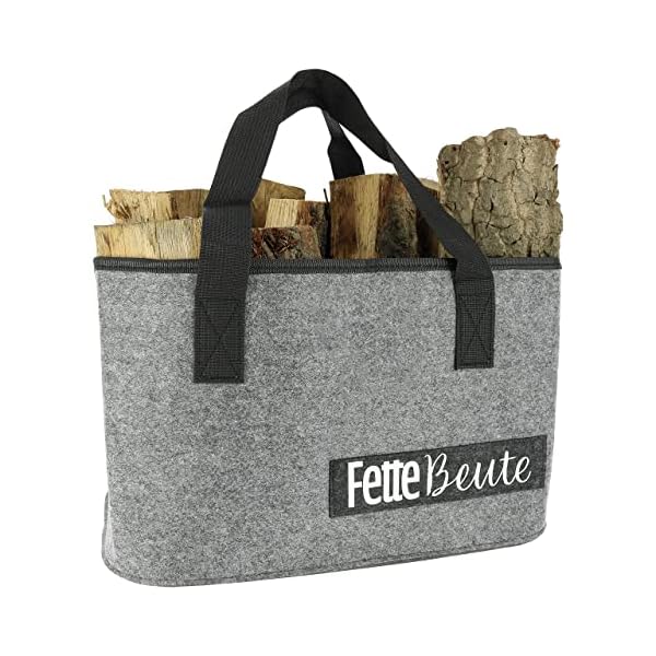 Filztasche mit lustigen Sprüchen für Kaminholz Einkaufstasche Zeitungskorb Shopper aus Filz faltbar Kaminholztasche… – Bild 6