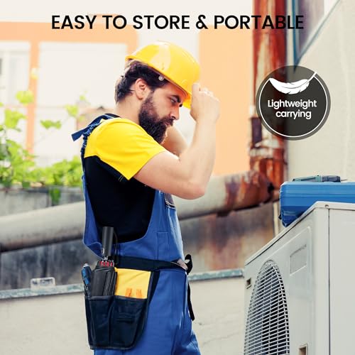 Bkaleme MUKIT 60\" Umbrella Kit with Super Strong Magnetic Base - Ideal for Outdoor Work, Waterproof & UV Protected, Durable Aluminum Frame - Perfect for HVAC Technicians, Easy Portability