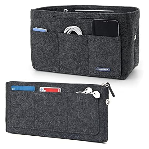 Lucky Sign Dark Grey Handbag Organiser Cover