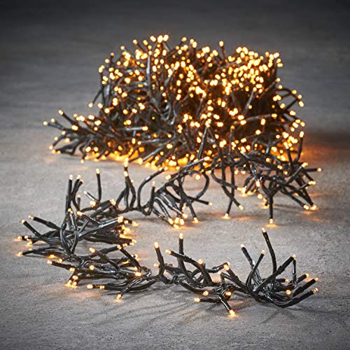 luca lighting Cluster Lichterkette Weihnachtsbaumbeleuchtung, Weihnachtsbeleuchtung Innen und Außenbereich mit 1152 LED-Lämpchen, PVC, warm weiß, L800 cm Cover