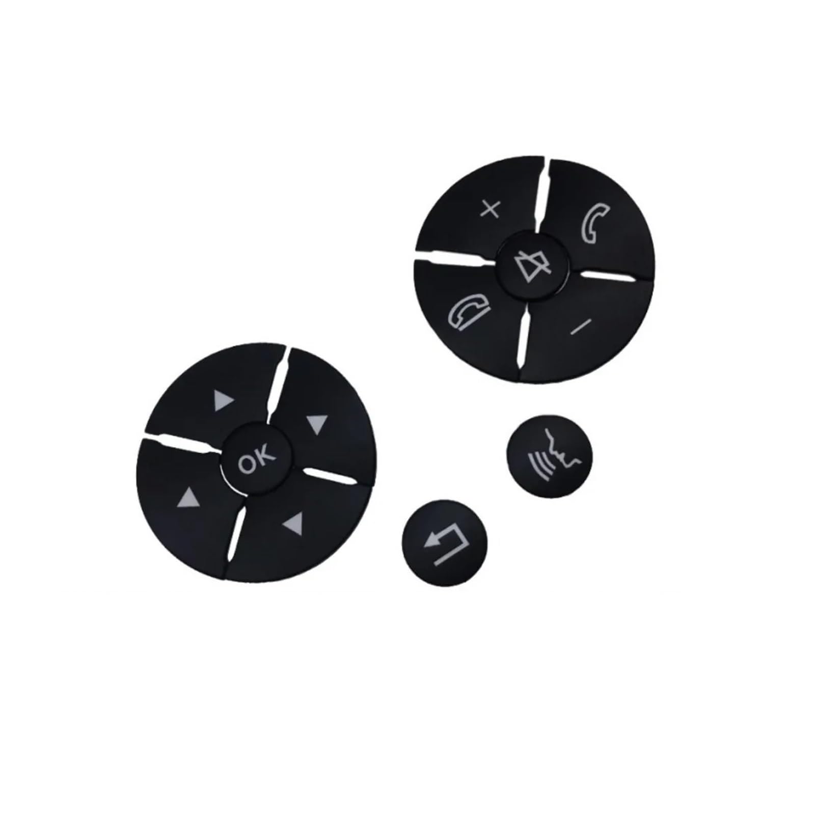 Car Interior Button Sticker Compatible with Benz for GLK for Class for X204 2008-2012 Interior Button Stickers Steering Wheel Trim Car Sticker(Black)