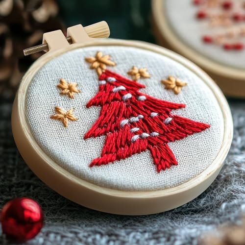 Image of Caydo 12 Pieces Embroidery Hoops 4 Inch Small Embroidery Hoop for Embroidery, Craft Sewing and Ornaments
