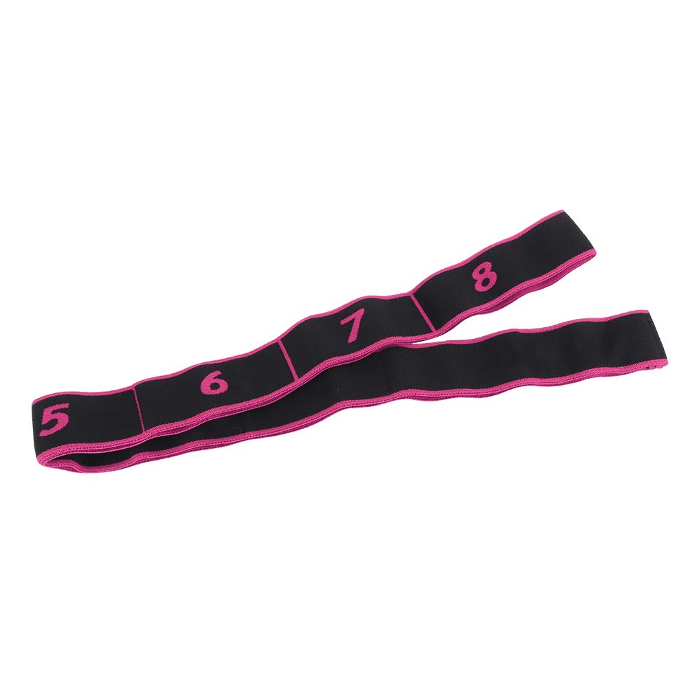 Banda Elástica de Yoga Cinturón de Resistencia de Yoga 90x4cm Cinturón de Resistencia Yoga Sling Accesorio de Ejercicio para Entrenamiento(Rosa roja)