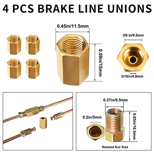 image for MuHize Brake Line Tubing with Tool Kit - Copper Coated 3/16 Brake Line