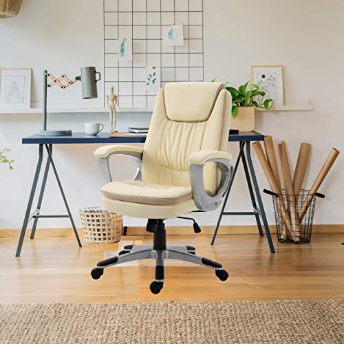 Preisvergleich Produktbild Halter Chefsessel aus Leder mit Rollen, ergonomischer Computer-Drehstuhl
