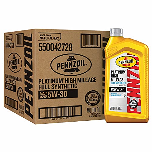 Pennzoil Platinum High Mileage Full Synthetic 5w 20 Motor Oil For