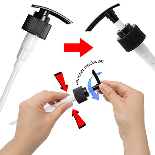 Youngever 6 Pack Blue Plastic Pump Bottles, Refillable Plastic Pump Bottles for Dispensing Lotions, Shampoos, Hand Sanitizer and More (12 Ounce)3