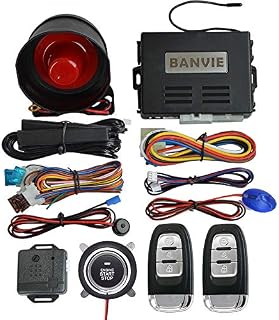 BANVIE PKE Car Alarm System with Remote Start and Push Engine Start Button