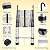 Telescoping Extension Ladder 14.5FT Aluminum Folding Ladder Loft Attic Ladder with 2 Detachable Hooks Non-slip Securing Strap Easy to Store Multi Purpose for Outdoor Indoor Use EN131 Safe Standard