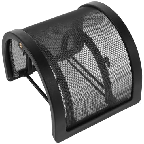 Homoyoyo Filtro Anti-pop per Microfono a Forma di U in Metallo Nero Grande, Schermo Antivento per Microfono Vocale e Portatile, Parabrezza per Podcast e Registrazioni Studio Professionali