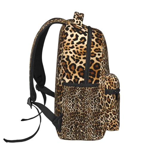 Nerxy Brown Leopard Backpack for School - Cheetah Print Backpack Animal Skin Spots School Bag Daily Laptop Book Bag Fits 14 Inch Laptop Rucksack Daypack3