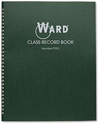 Class Record Book, 38 Students, 9-10 Week Grading, 11 x 8-1/2, Green