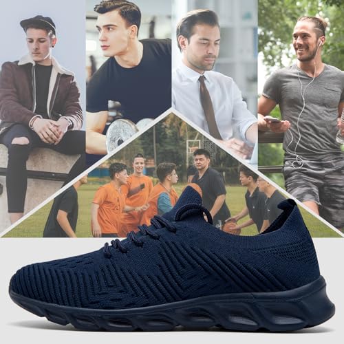 Image of Running Shoes for Men Non Slip Tennis Gym Sneakers Lightweight Breathable Mesh Athletic Shoe Comfortable Casual Workout Walking Shoe for Outdoor Travel Work and Daily Use