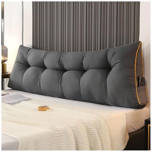 8,90cm,Cojín De Respaldo, Almohada De Lectura para Cama, Almohada Doble para Cabecera, Cojín Grande, Cojín Triangular con Forma De Cuña para Cabecera De Dormitorio y Sofá