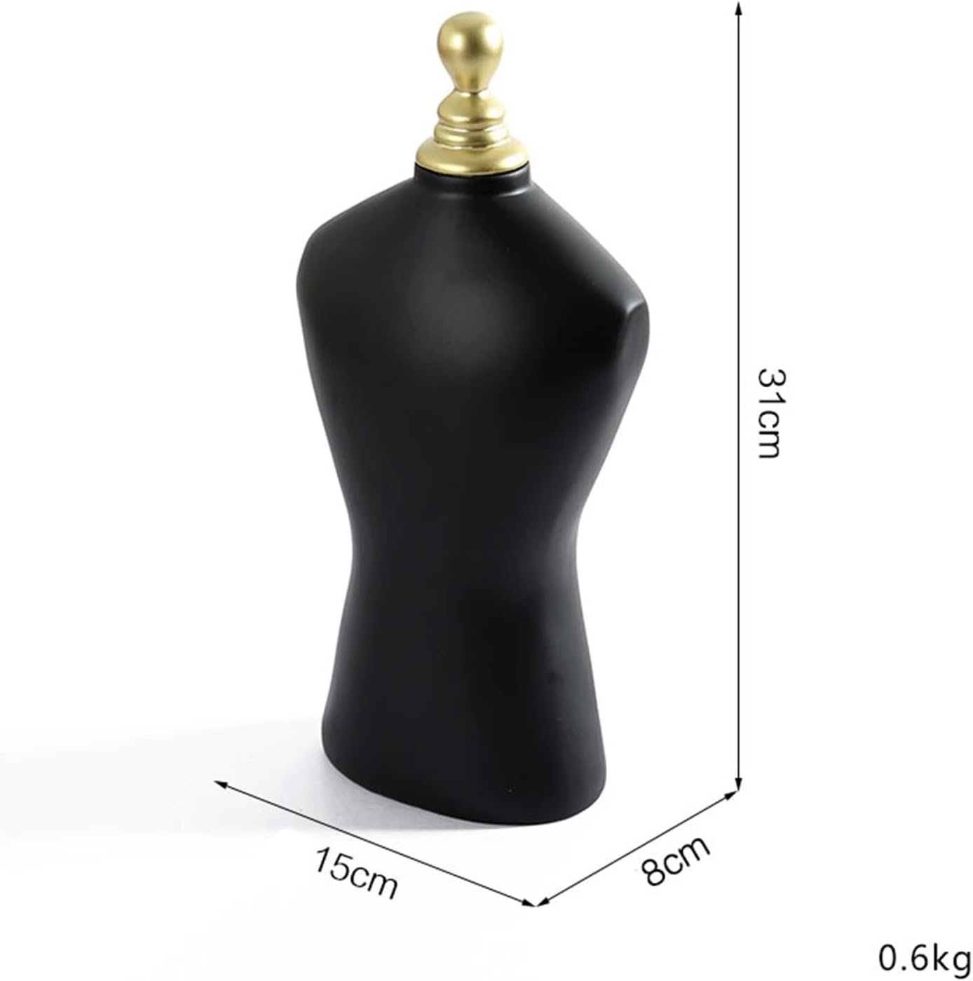 ジュエリーオーガナイザー 黒樹脂ネックレスジュエリーディスプレイマネキンバストスタンドオーガナイザーホルダー 3 次元ジュエリースタ