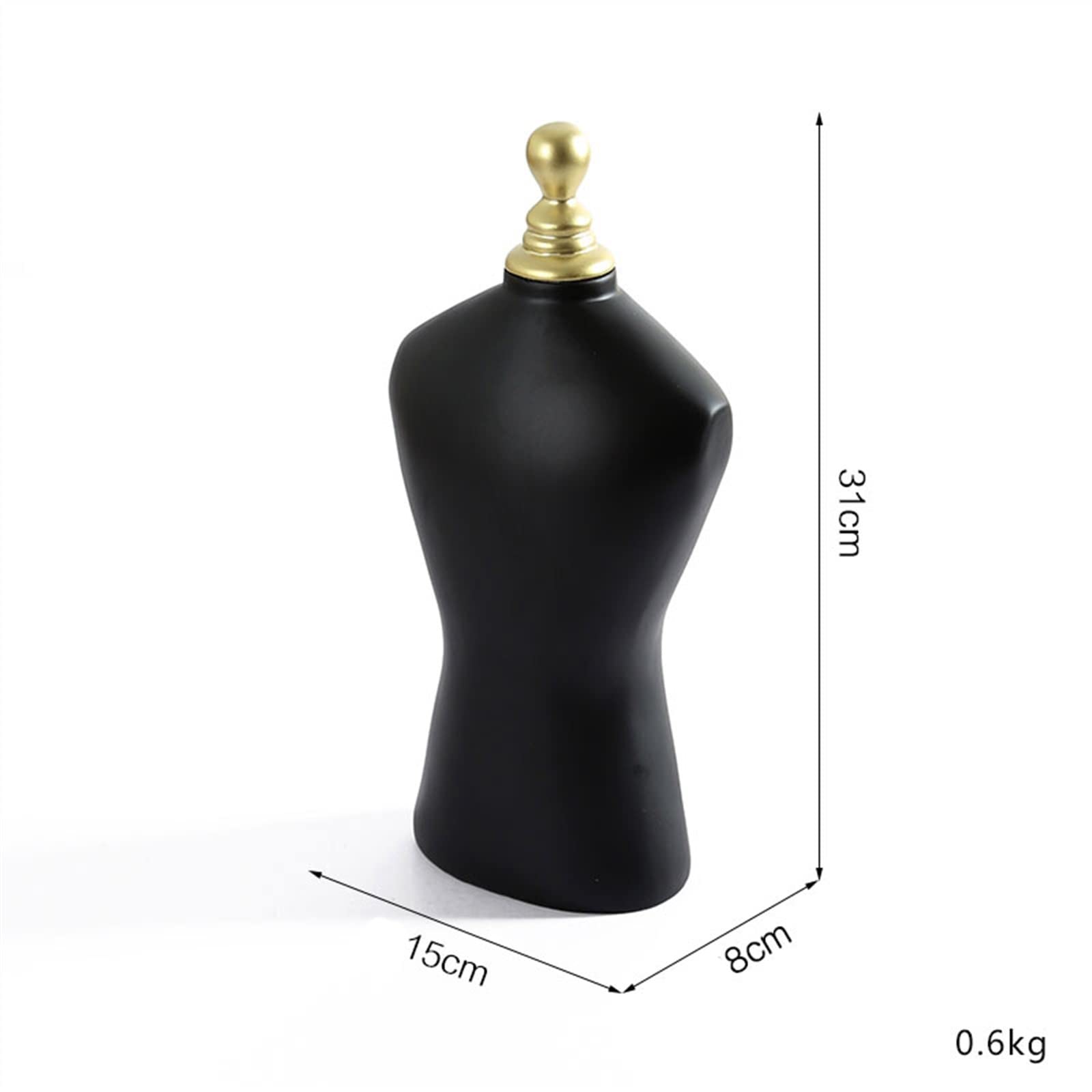stojak na biżuterię, Czarny, żywiczny, trójwymiarowy stojak na biżuterię, naszyjnik(31cm)