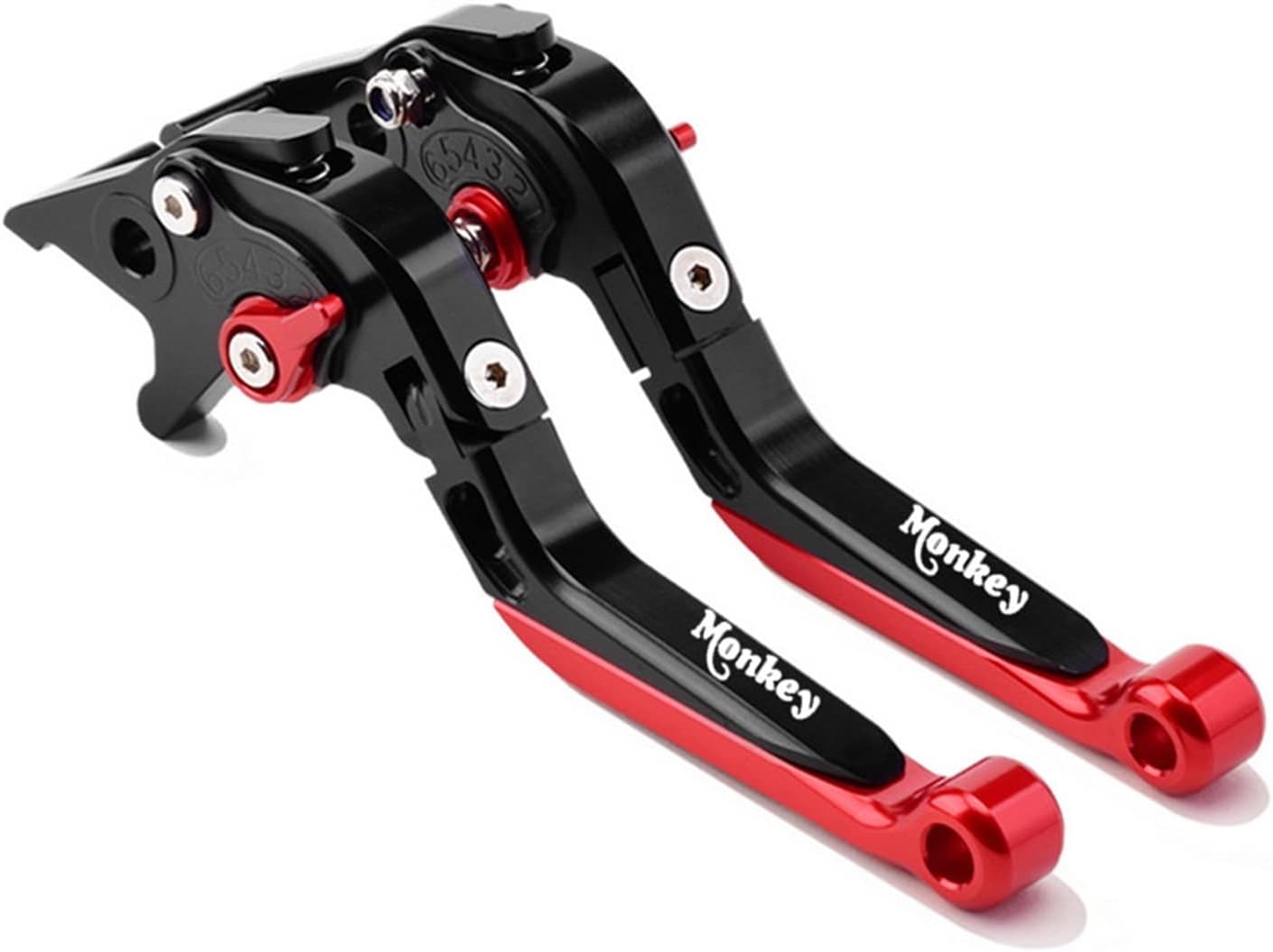 Bike Motorcycle Accessories Adjustable Foldable Extendable Brake Clutch Lever Handle for Honda Monkey 125 2019-2021 Two-Finger Clutch Pivot (Color : 1)