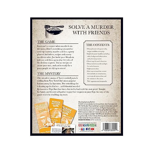 Murder Mystery Adult Party Game, Red and White - Image 2