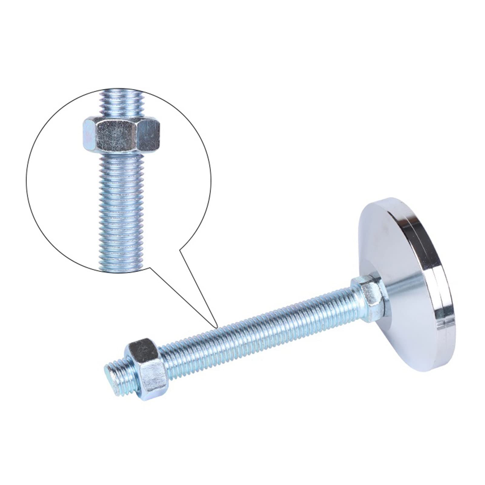 Nivelador de muebles alta resistencia, tamaño rosca M10 x 50mm, patas ajustables niveladoras for armarios o mesas, 8 Uds