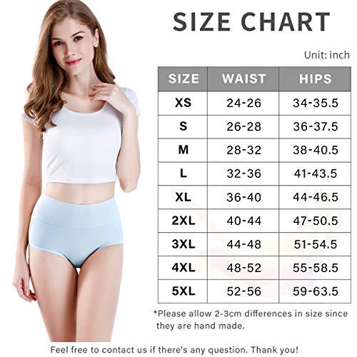 Image of wirarpa Women's Cotton Underwear High Waist Full Coverage Brief Panty Multipack
