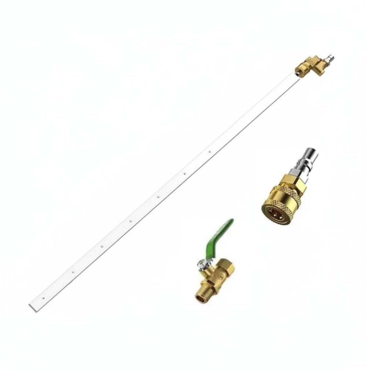 Sharplace Válvula de Limpieza de Vehículos Set de Varilla de Lavado de Ventilador Lanza de Riego y Adaptador Rápido Acero, 1 Metro, Perforado Para Agua Y Aire
