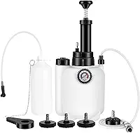 Sangrador de freio manual, kit de sangramento de freio 3L com bomba de vácuo, 4 adaptadores e garrafa de resíduos de 963 g, kit universal de sangramento de freio para carros, caminhões, SUVs