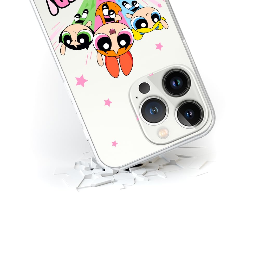 ERT GROUP custodia per cellulare per Iphone 13 PRO originale e con licenza ufficiale The Powerpuff Girls, modello The Powerpuff Girls 008 adattato alla forma dello smartphone, parzialmente trasparente