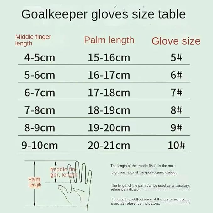 GJPWAKWM Soccer Goalkeeper Gloves Goalie Training Gloves Strong Grip Anti-Slip and Breathable for Adults and Children (Orange,9)