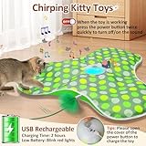 Sofolor Interactive Cat Toy, Automatic Cat Toys for Indoor Cats, Hide and Seek Cat Toy with Motion Activated, Moving Feather, Chirping, USB Rechargeable - Image 5